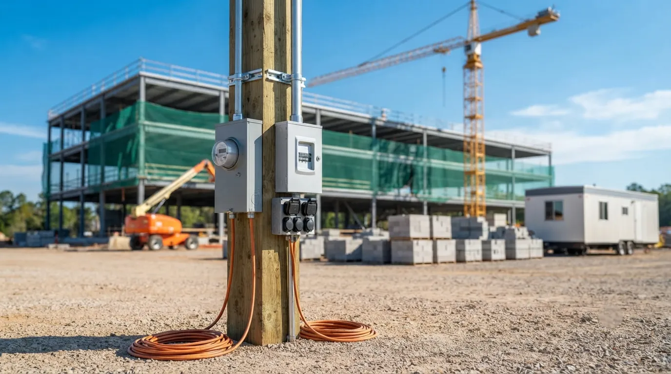 Temporary Power Pole in Rochester Hills, MI